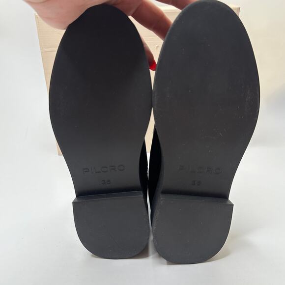 NWT Anthropologie Pilcro Contrast Stitch Black Noir Patent Leather Chelsea Boots - Picture 10 of 15